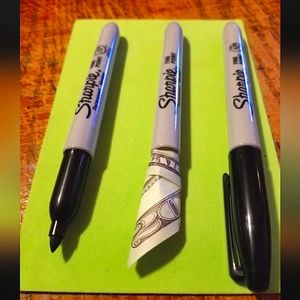 Set of 2x decoy sharpie markers hiding Stash spot secret compartment black ⚫️